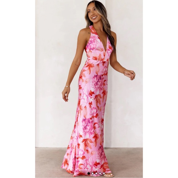 HELLO MOLLY | NWT Fleur Fantasia Maxi Dress in Pink, Size XL - Picture 3 of 13